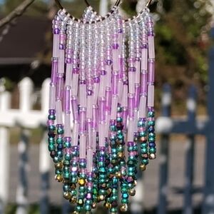 Elegant Beaded Hoop Earrings